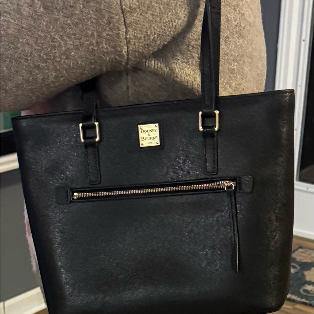 Dooney & Bourke Black Leather Tote - Picture 12 of 12
